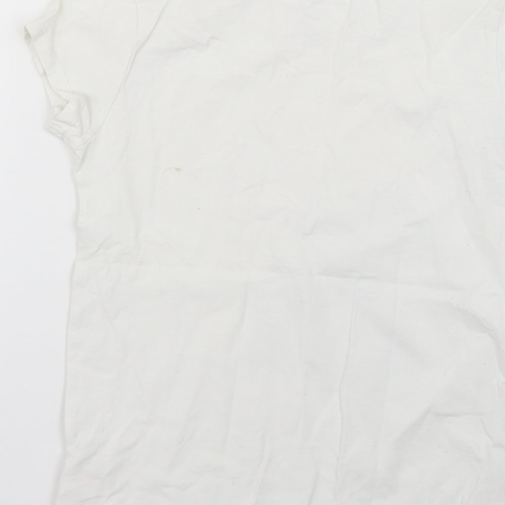 Brand and care label for me to you girls’ white geometric basic t-shirt, size 10-11, years