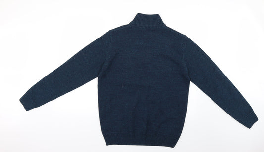 Easy Mens Blue Pullover Jumper Size M