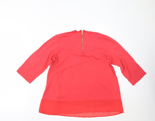 George Womens Red Basic Blouse Size 16