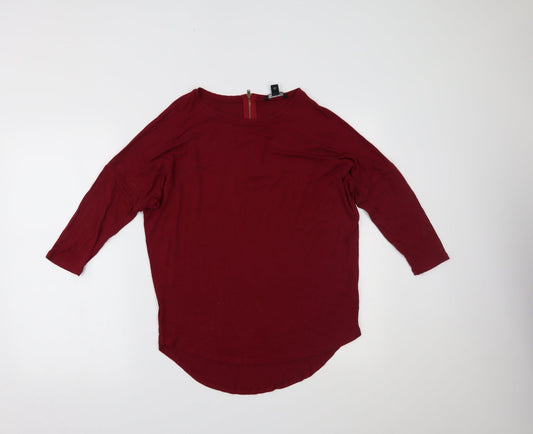 Miso Womens Red Basic Blouse Size 8