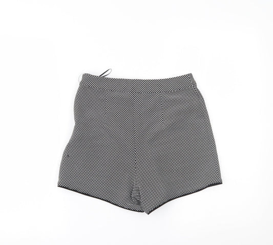 Lipsy Womens Black Polka Dot  Hot Pants Shorts Size 8
