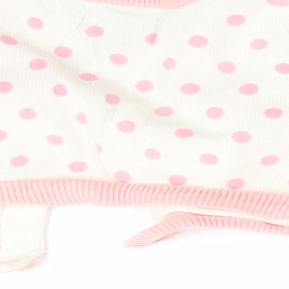 Gap Girls Pink Polka Dot Cardigan Jumper Size 3-6 Months