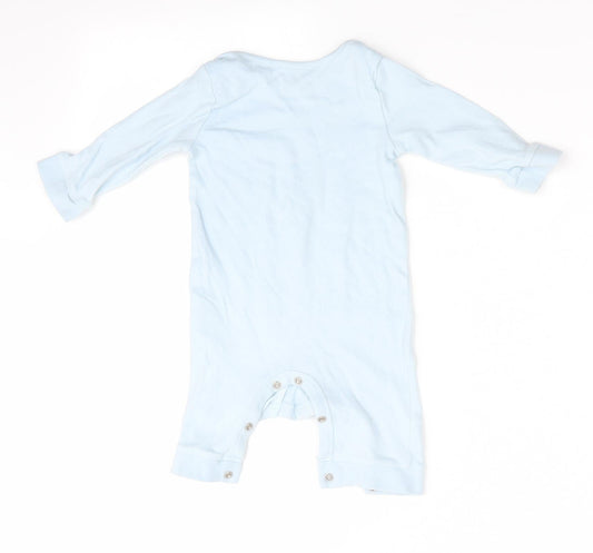 Blue Zoo Boys Blue Solid One Piece Size 3-6 Months - I wake up awesome