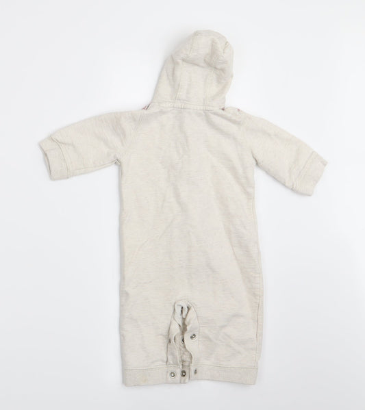 Florence and Fred Boys Beige Geometric Coverall One-Piece Size 3-6 Months