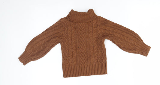 SheIn Girls Brown Pullover Jumper Size 2 Years