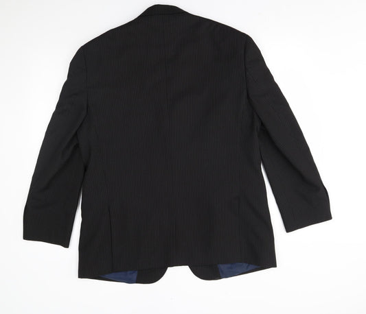 Mens UK Size Greenwoods Regular Black Suit Jacket