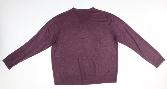 Atlantic Bay Mens Purple Pullover Jumper Size XL