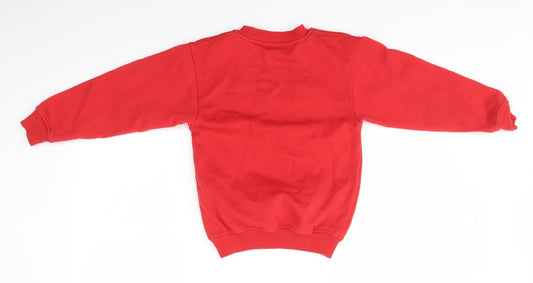 Pendle Sportswear Boys Red Pullover Sweatshirt Size 5-6 Years - Branton JFC