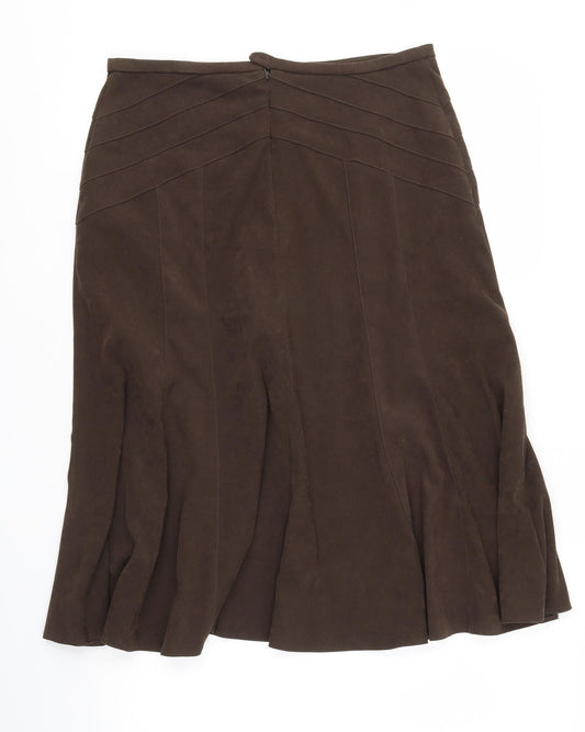 BHS Womens Brown   A-Line Skirt Size 14