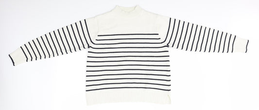 Womens UK Size S Preworn Multicoloured Henley Jumper