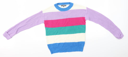 Womens UK Size 8 Studio Multicoloured Pullover Jumper