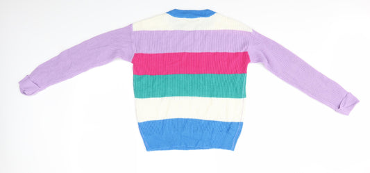 Womens UK Size 8 Studio Multicoloured Pullover Jumper