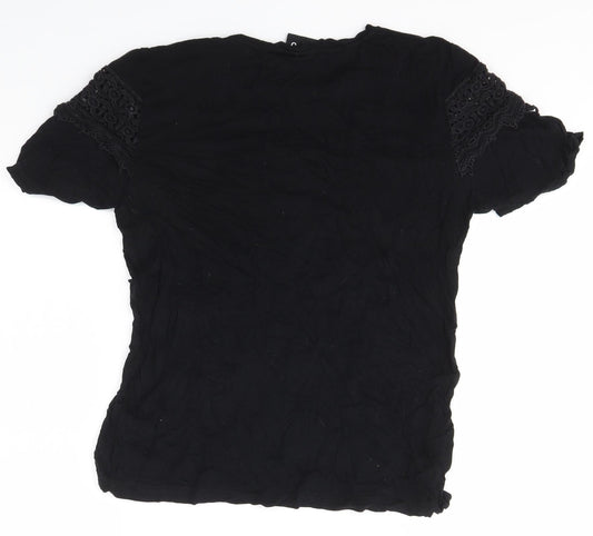 BE YOU Girls Black Basic T-Shirt Size 10 Years