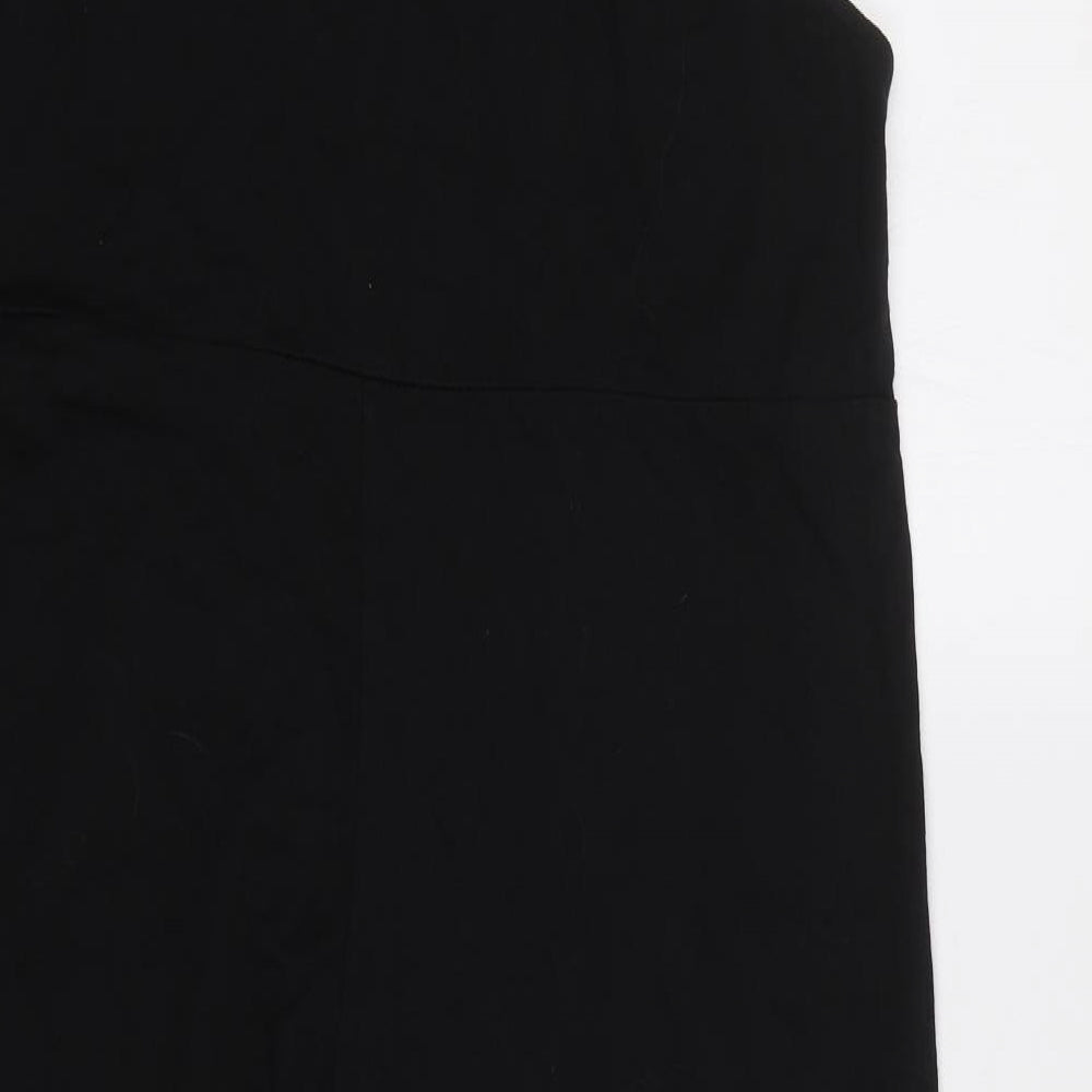 Womens UK Size XL Made in Italy Regular Fit Dungarees Black Trousers