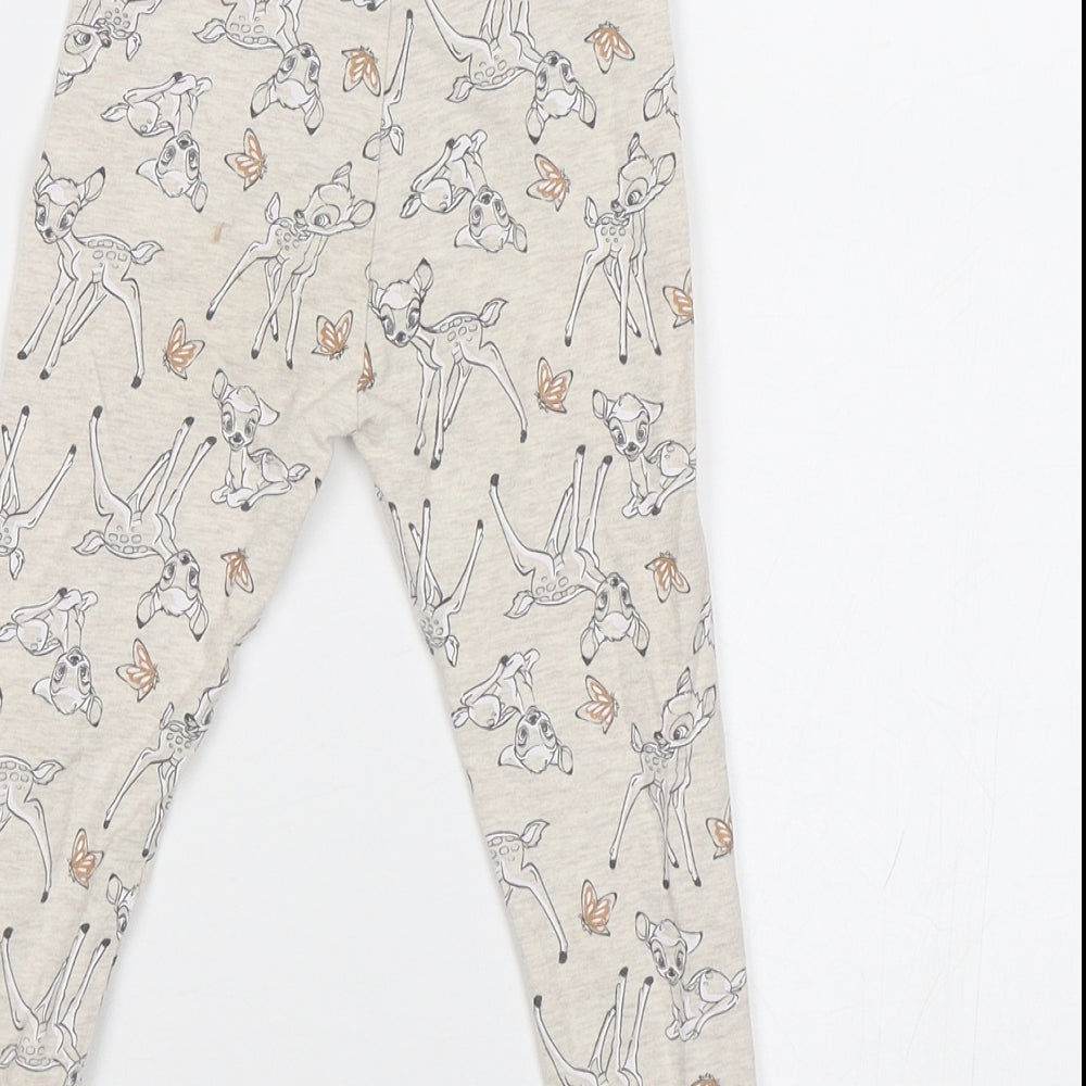 George Girls Beige Jegging Trousers Size 2 Years - Bambi Disney