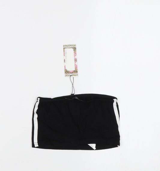 Boohoo Womens Black Cropped Tank Size 6