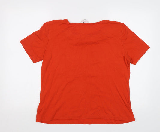 Julipa Womens Red Basic Blouse Size L