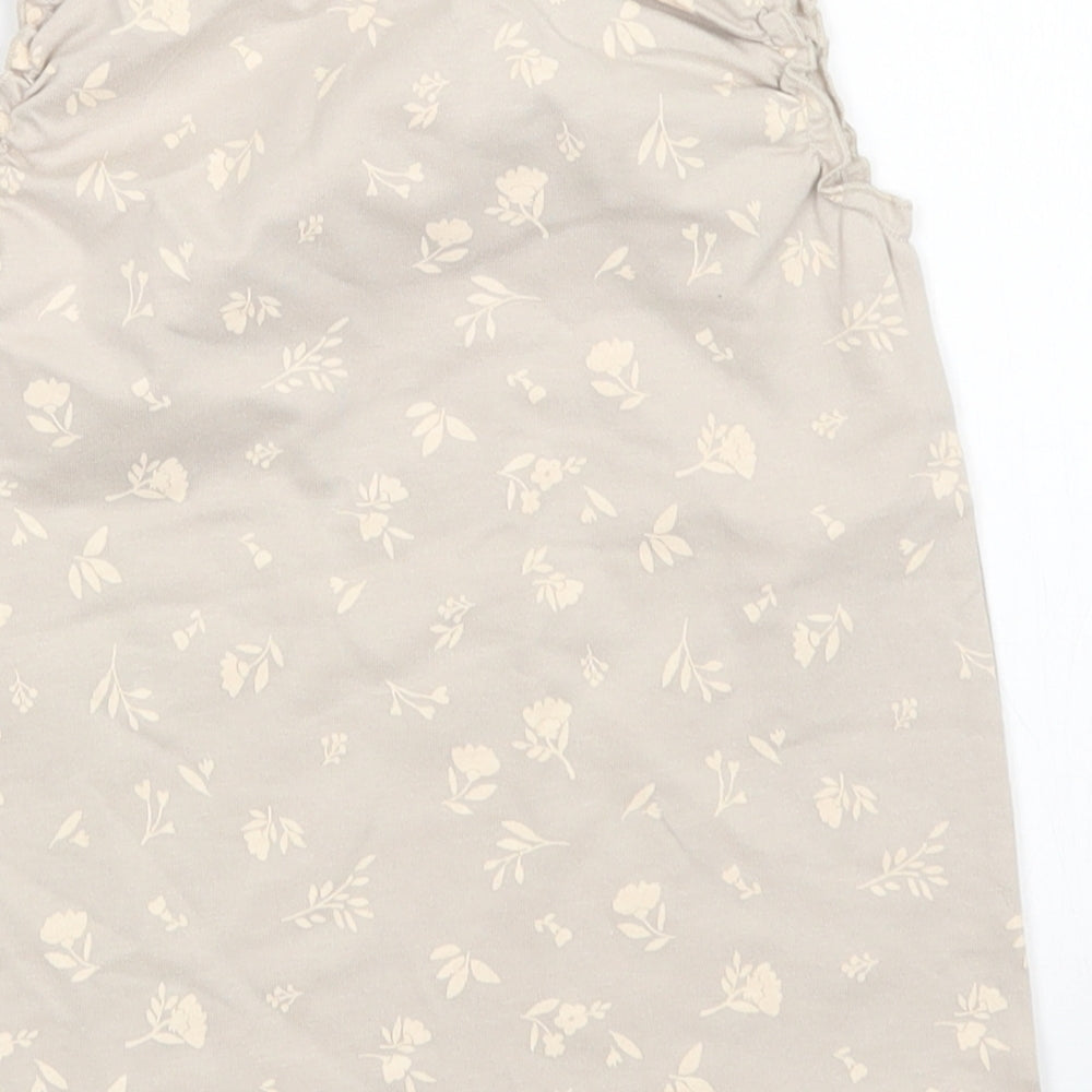 Brand and care label for George girls’ grey floral a-line, size 12-18, months