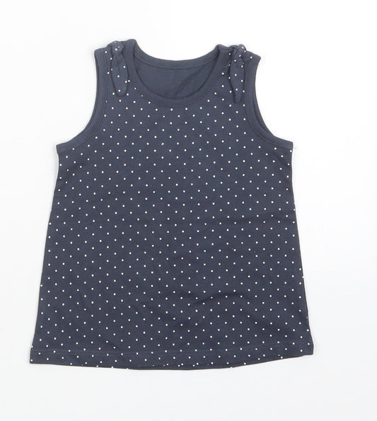 George Girls Blue Polka Dot Tank Dress Size 12-18 Months