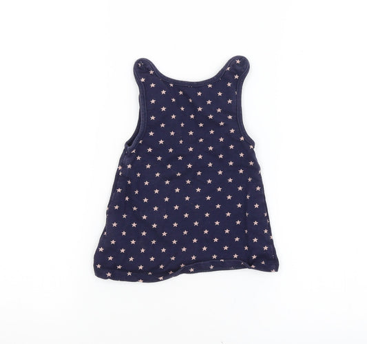 Blue Zoo Girls Blue Geometric Dungaree One-Piece