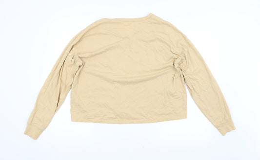 Womens UK Size S Hollister Beige Basic T-Shirt