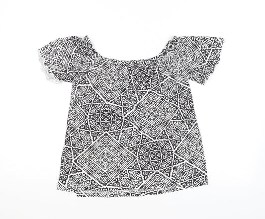 Primark Womens Multicoloured Animal Print Basic Blouse Size 10