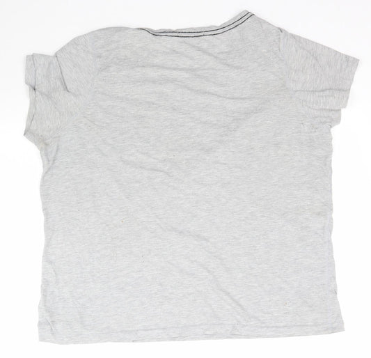George Womens Grey Basic T-Shirt Size L - Love Heart