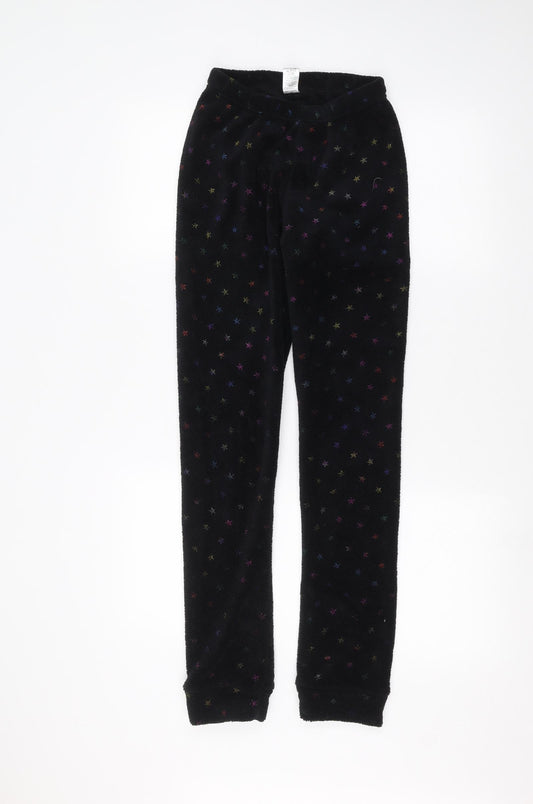 Womens UK Size XS Matalan Regular Fit Sweatpants Black Trousers