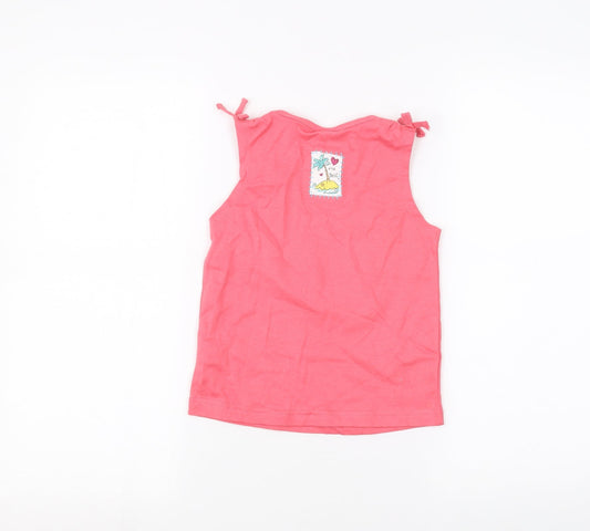 Cherokee Girls Pink Basic T-Shirt Size 4-5 Years