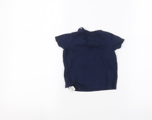 fred & flo Baby Blue Basic T-Shirt Size 6-9 Months