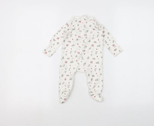F&F Baby White Coverall One-Piece Size 0-3 Months