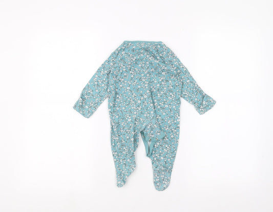TU Baby Blue Floral Coverall One-Piece Size 3-6 Months