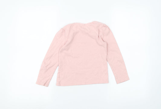 NEXT Girls Pink Basic T-Shirt Size 6 Years