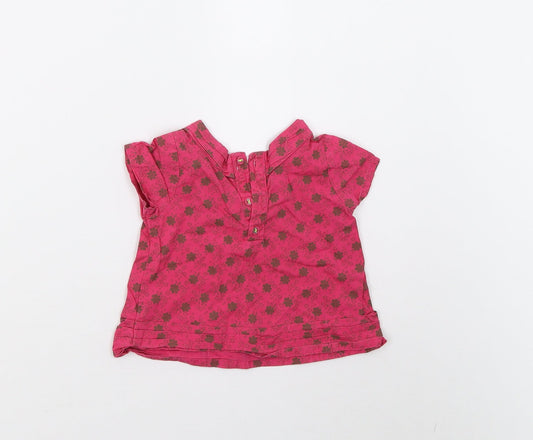 mamas & papas Baby Pink Basic Blouse Size 3-6 Months