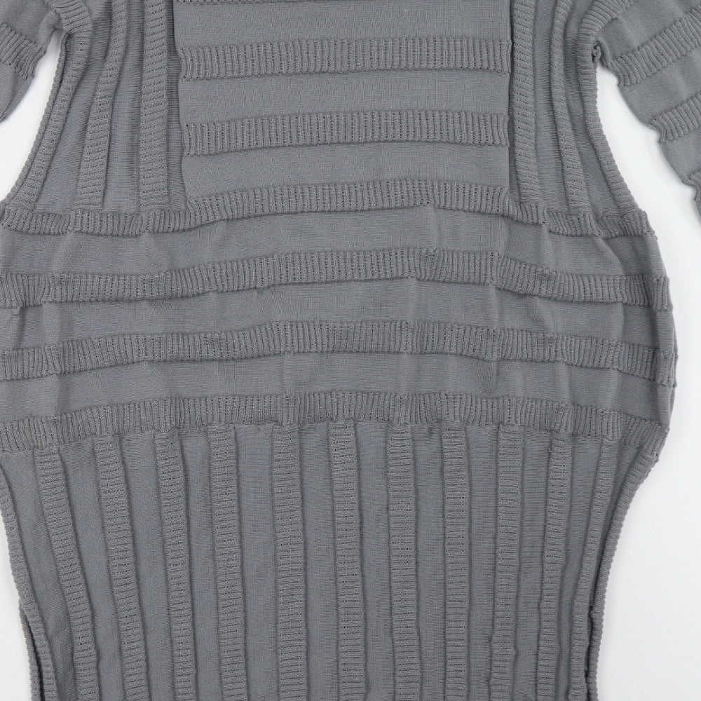 Morgan Marks Womens Grey Knit Jumper Dress Size L