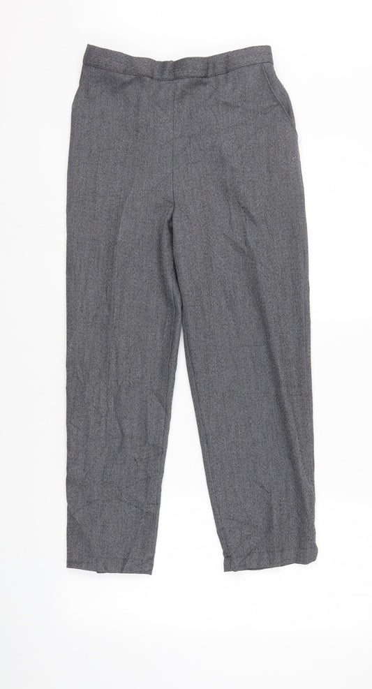 Womens UK Size 12 Autonomy Regular Fit Cropped Grey Trousers