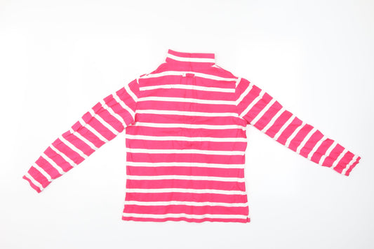 Damart Womens Pink Striped Pullover Jumper Size 10