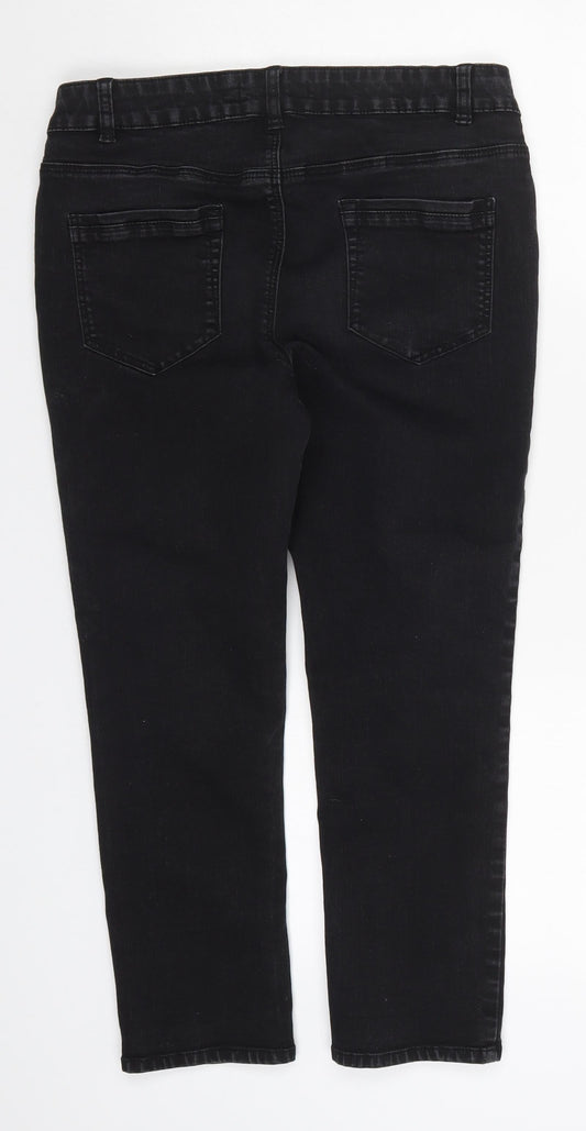 George Womens Black Denim Skinny Jeans Size 32 in L22.5 in
