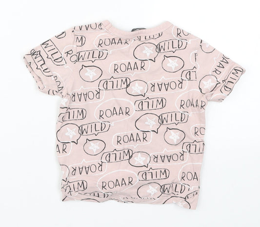 George Baby Pink Basic T-Shirt Size 12-18 Months - Roar