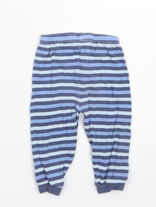 George Boys Blue Striped Capri Pyjama Pants Size 9-12 Months