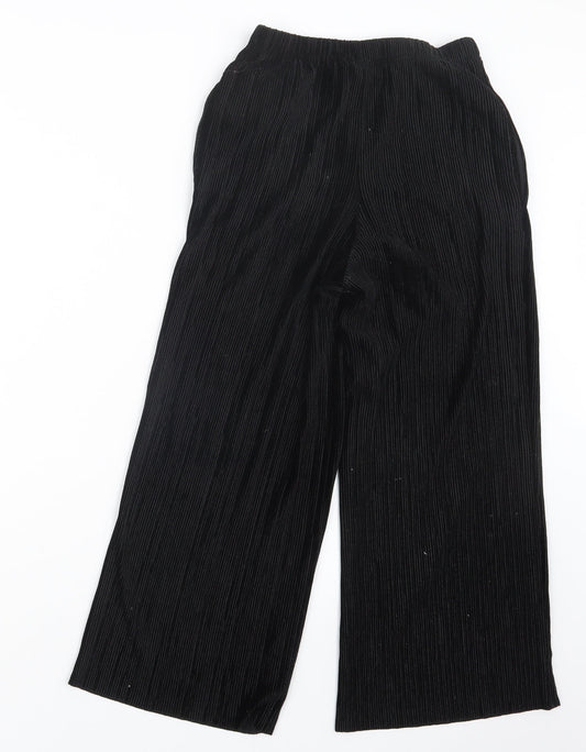 Womens UK Size 6 Topshop Regular Fit Black Trousers