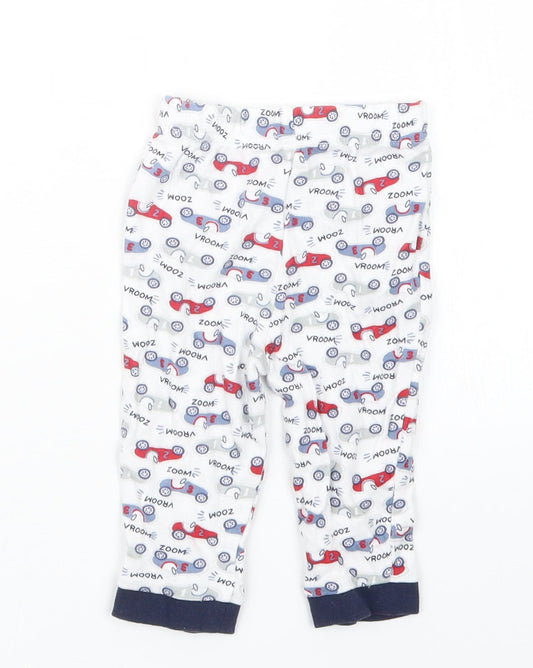 Nutmeg Boys White Geometric Capri Pyjama Pants Size 6-9 Months