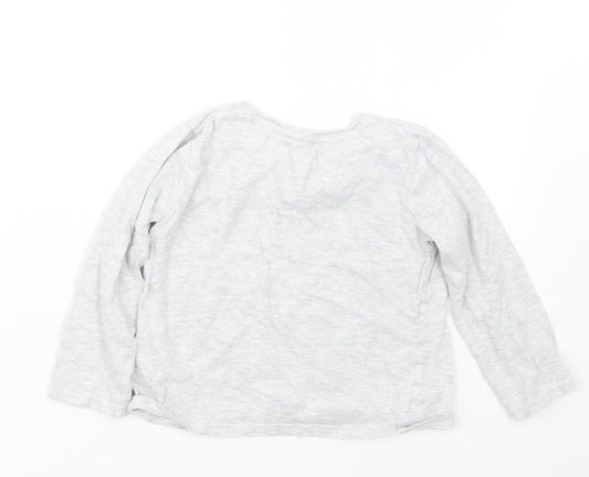 Jeff&Co Girls Grey Basic T-Shirt Size 4-5 Years