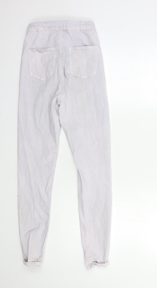 PRETTYLITTLETHING Womens Grey Denim Skinny Jeans Size 6 L26 in