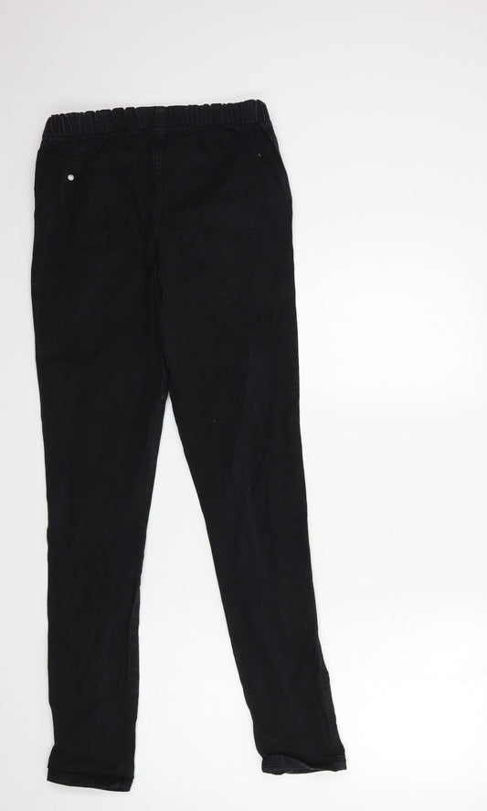 Denim & Co. Womens Black Denim Jegging Jeans Size 10 L32 in