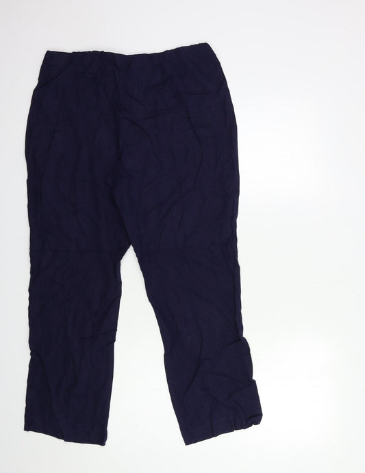 Classic Womens Blue Trousers Size 12 L26 in