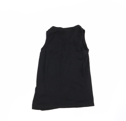 pep and co Boys Black Basic Tank Size 7-8 Years