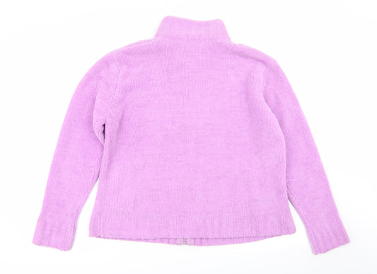 Womens UK Size L reflect Pink Full Zip Jumper