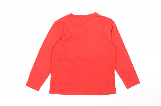 Asda George Boys Red Basic T-Shirt Size 5-6 Years - Children in Need