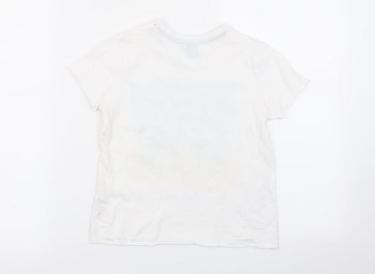 little kids Boys White Basic T-Shirt Size 5-6 Years